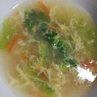 白菜と人参の卵スープ